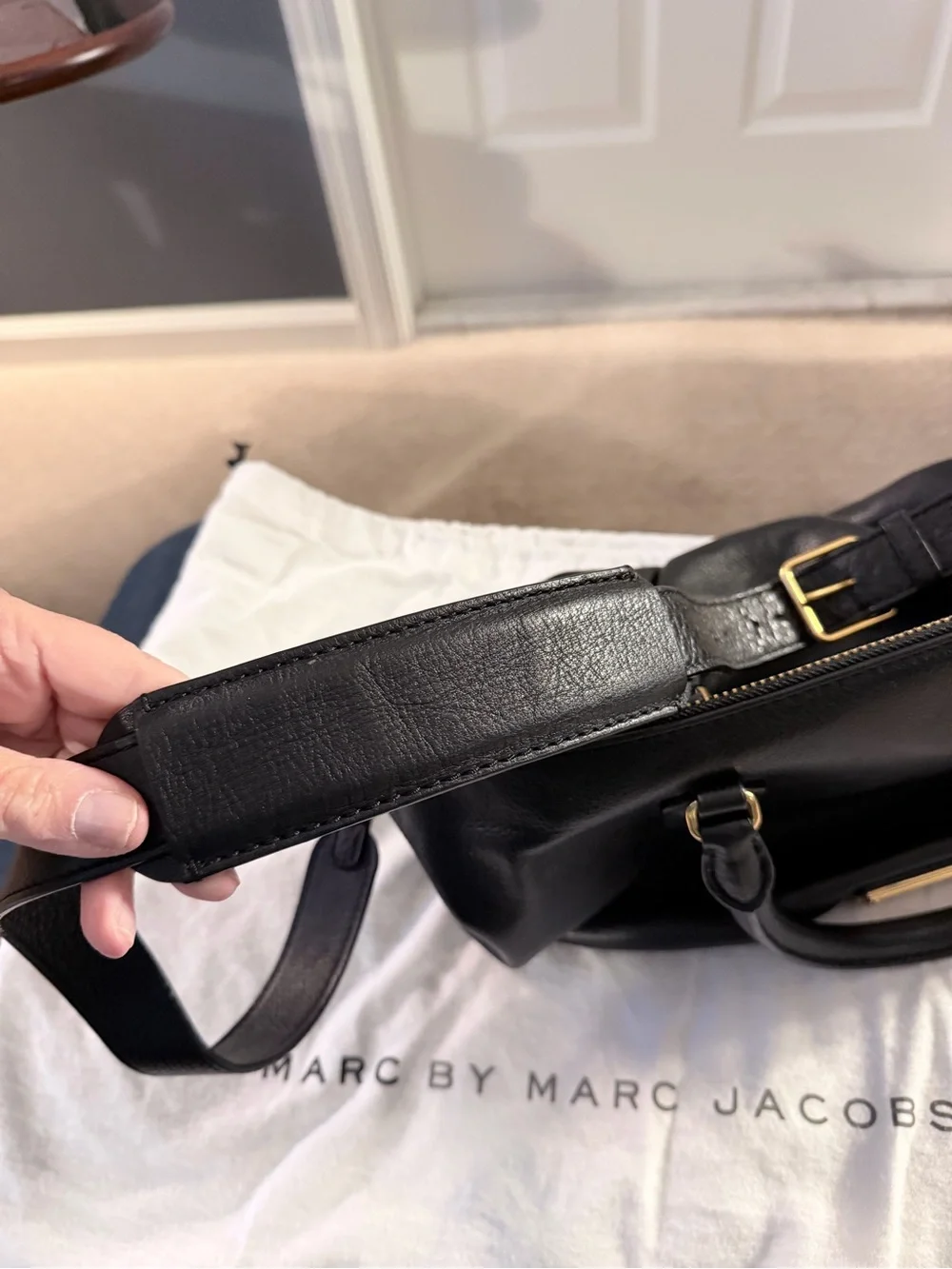 Authentic Marc by Marc Jacobs Black Leather Satchel| includes dust bag